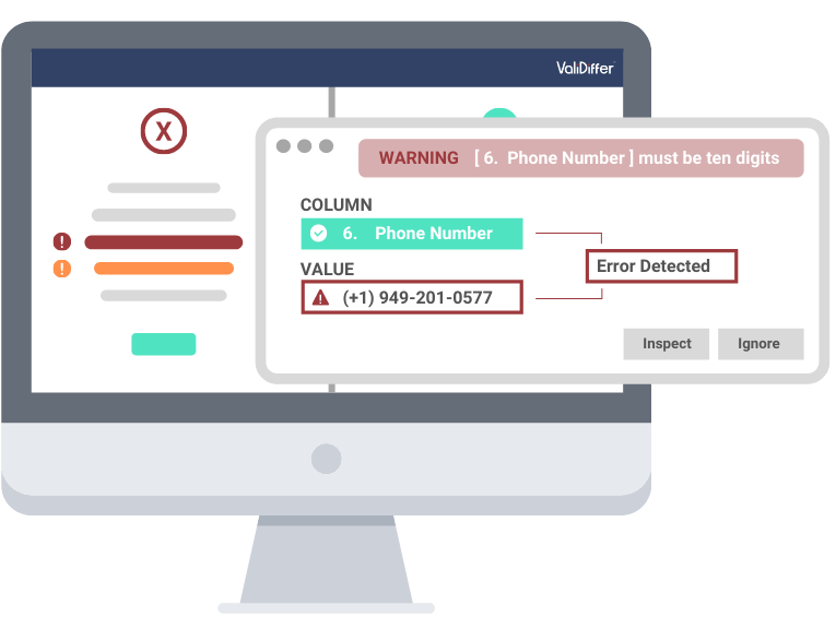 Example of data validation on a phonenumber field