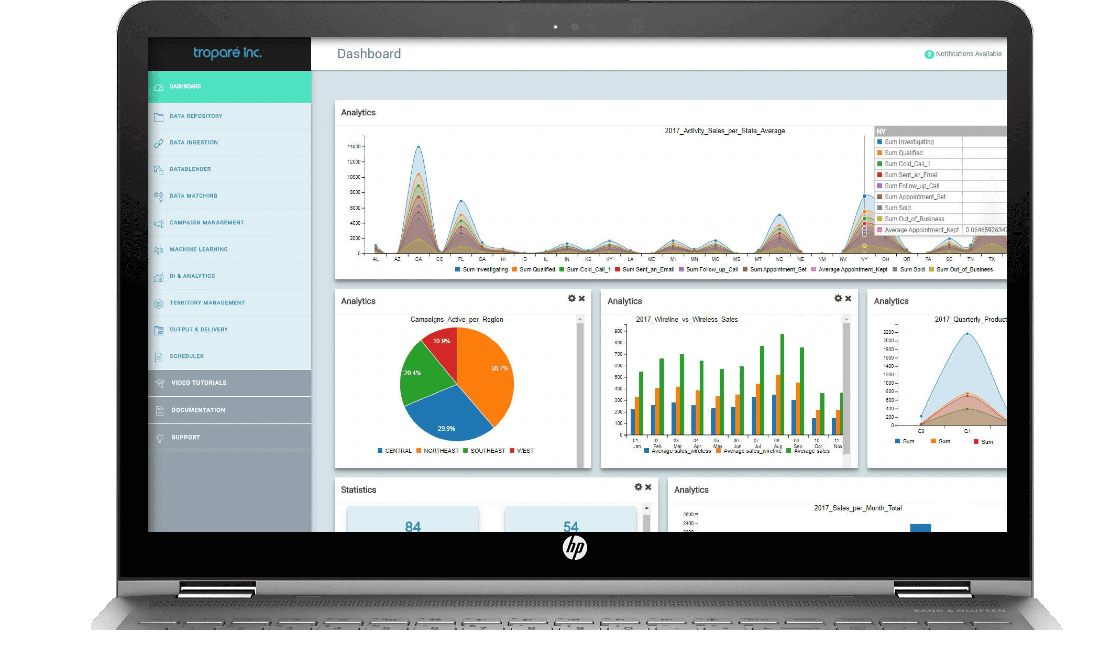 tProspector mobile reporting screen